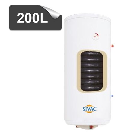 Ballon d'eau chaude Ø520 avec résistance et 1 échangeur mural Vertical 200L