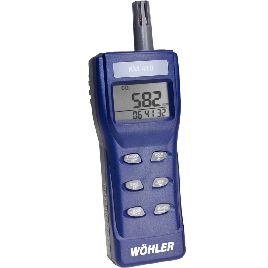 Wöhler KM 410 Indicateur de CO2, avec certificat d'étalonnage