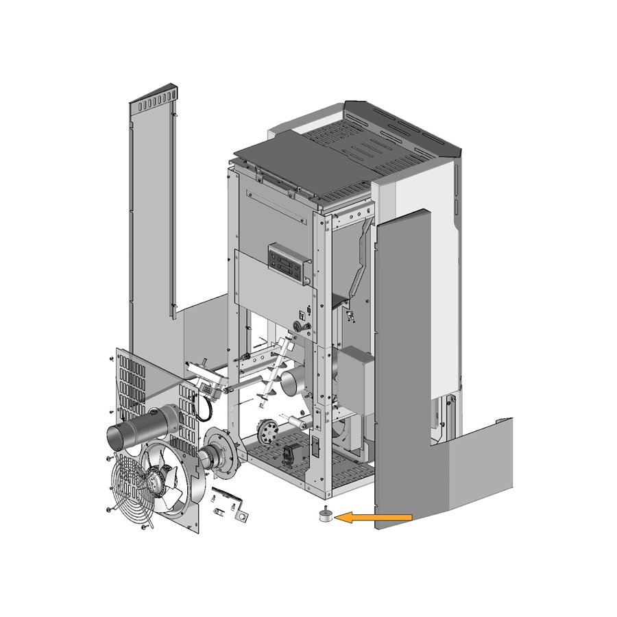 Pied antivibration pour poêles Paterno