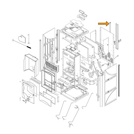 Cable Flat Cons-Carte170+Gaine pour poêles Lincar