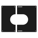 Plaque de finition carrée noire Ø 150 mm
