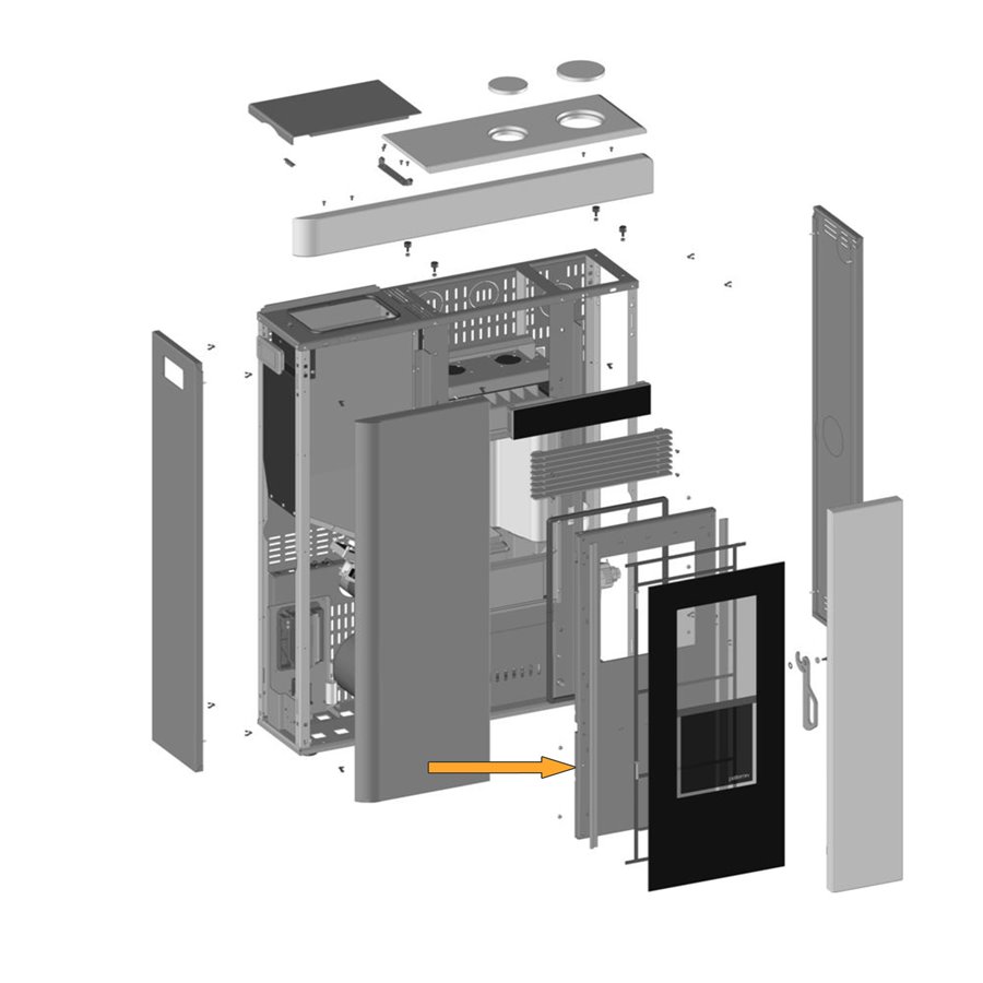 Porte complète pour poêle Paterno Stretta