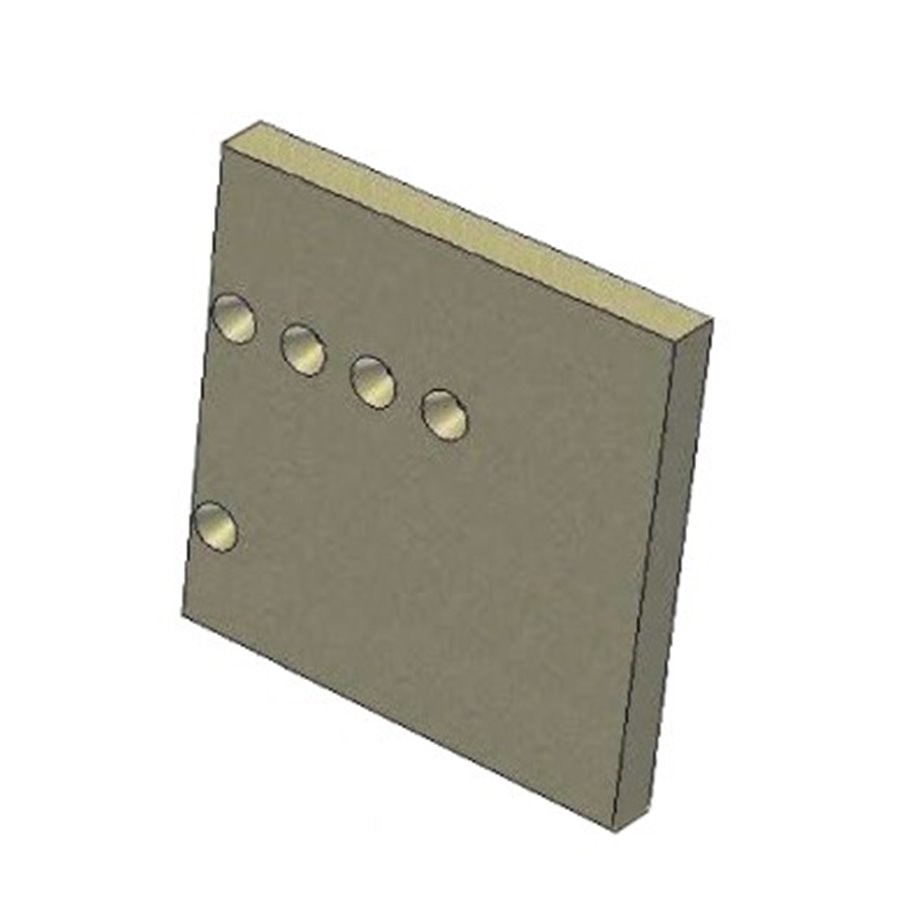 Fond central droit pour insert à bois Rocal ARc 100