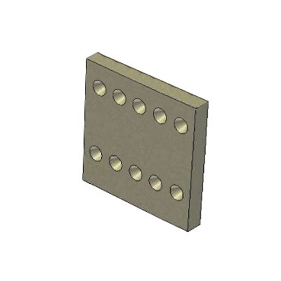 Fond central gauche pour insert à bois Rocal ARc 100