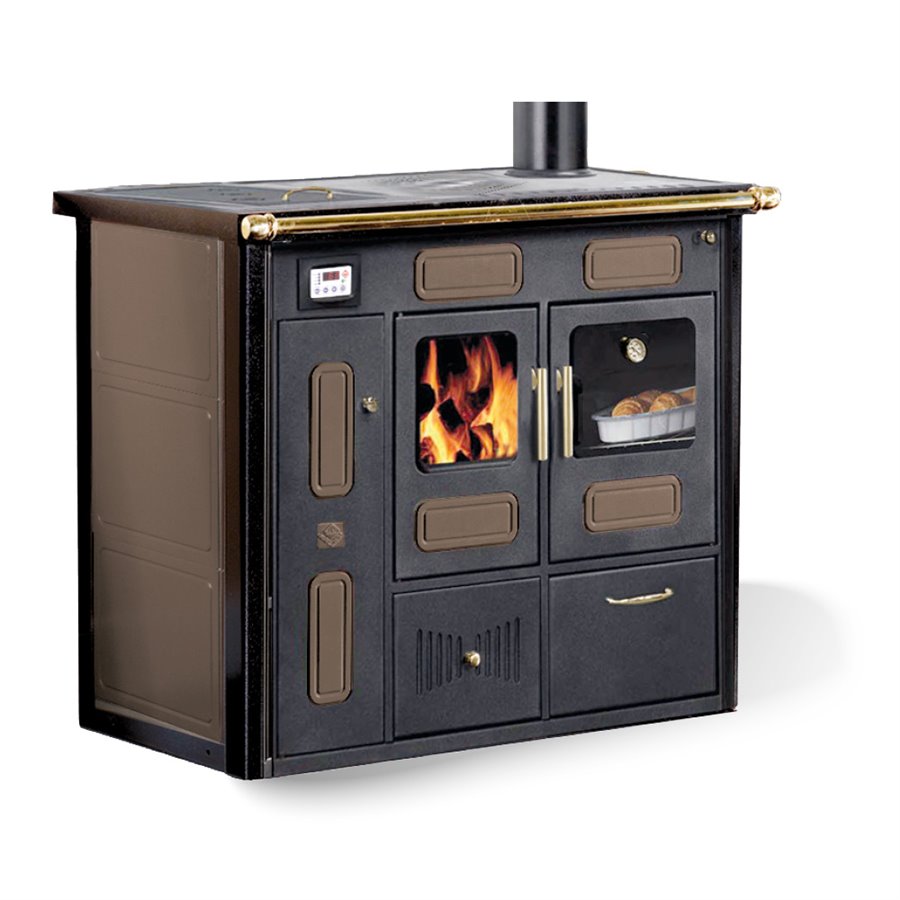 Thermocuisinière a bois Magikal Ylenya Tabac finition bronze