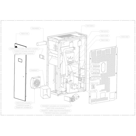 Habillage gauche pour poêle Thermorossi Slimquadro Lumia