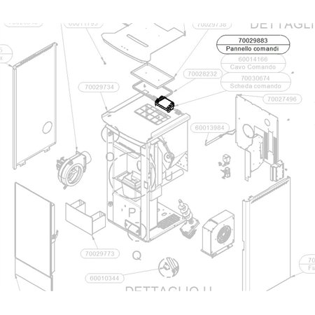 Panneau de commande pour poêle Thermorossi URBAN