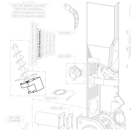 Moteur de vis sans fin 2 RPM pour poêles Thermorossi