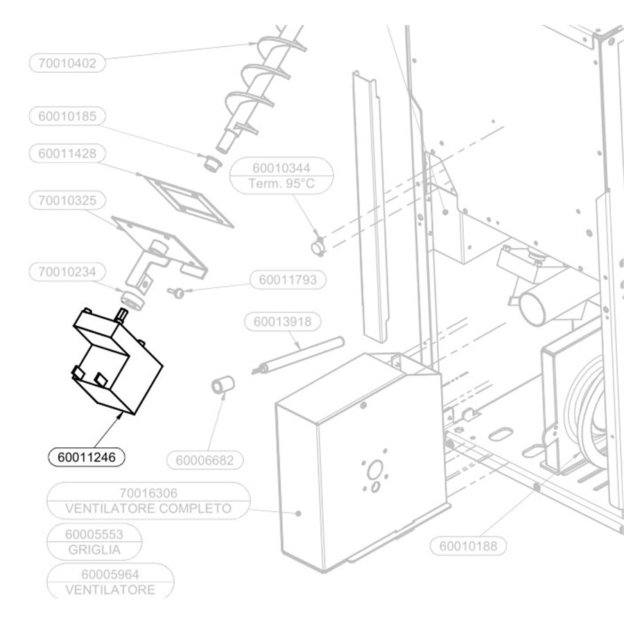 Moteur de vis sans fin 1 RPM pour poêle Thermorossi