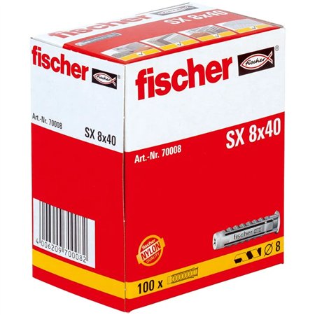 Chevilles Fischer Type SX 8 x 40 - Boîte de 100 pcs