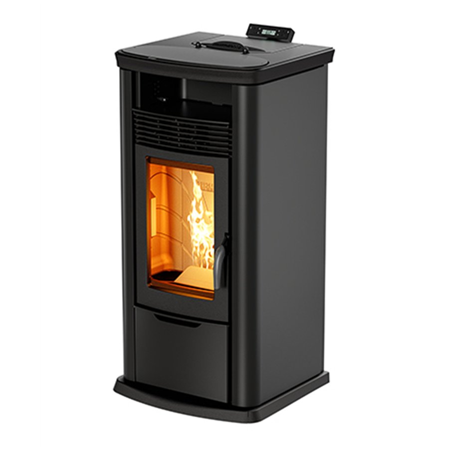 Poêle à pellets canalisable Thermorossi 7000 Evo Easy noir anthracite
