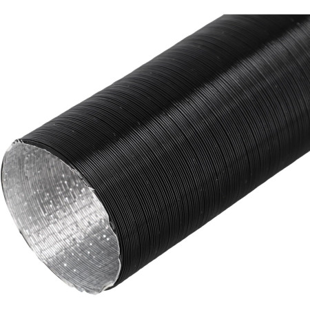 Gaine aluminium extensible noire - Ø 60 mm
