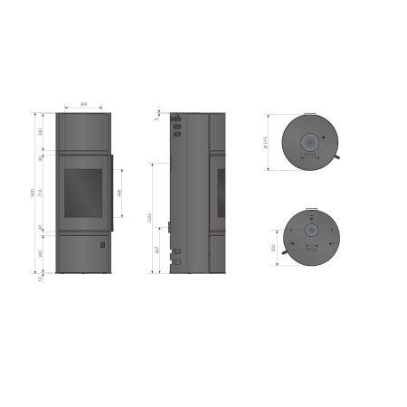 Poêle à bois Oranier ARENA W+ 2.0 pureBLACK