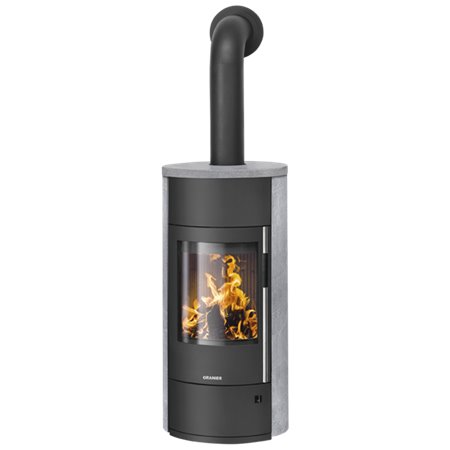 Poêle à bois Oranier POLAR NEO VANTAGE W+ Fonte Noire Habillage Pierre Ollaire