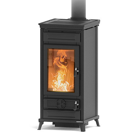 Poêle à pellets étanche et canalisable Flam Noir mat