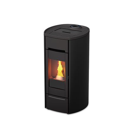 Poêle à pellets canalisable étanche Kalor 98 Cast Round 10C Noir