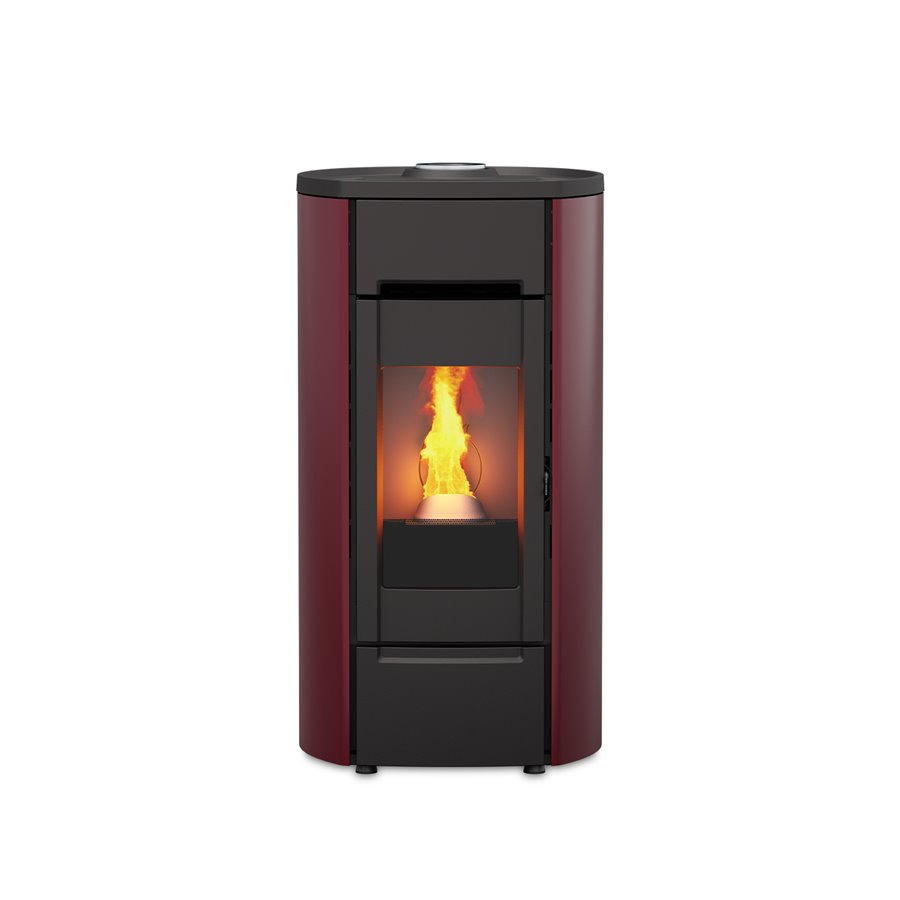 Poêle à pellets étanche Kalor 98 Cast Round 8 Bordeaux