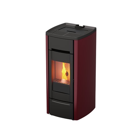 Poêle à pellets étanche Kalor 98 Cast Iron 8 Bordeaux