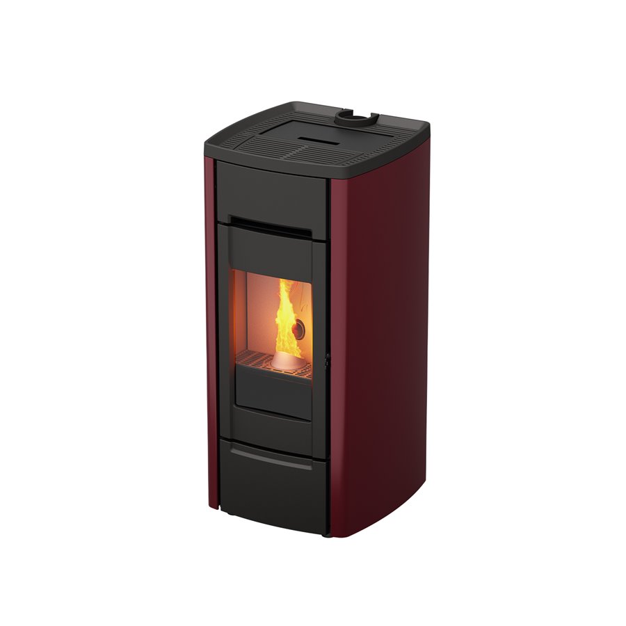 Poêle à pellets étanche Kalor 98 Cast Iron 8 Bordeaux
