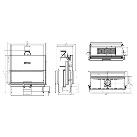 Insert à bois double face Hitze Ardente ARD120x43.DGS-I