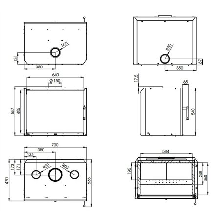 Insert à bois Hitze Cubo 700