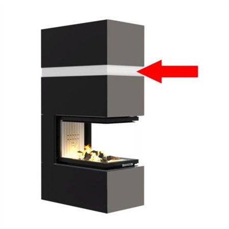 Bande décorative blanche pour habillage d'insert Hitze Trinity 54x80