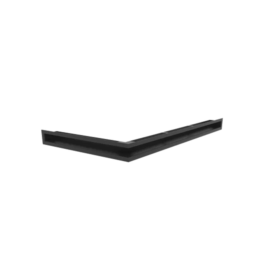 Grille de ventilation d'angle SLE-6x80x45 gauche noire