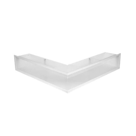 Grille de ventilation d'angle SLE-12x56x56 blanche