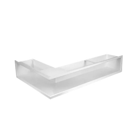 Grille de ventilation d'angle SLE-12x60x40 gauche blanche