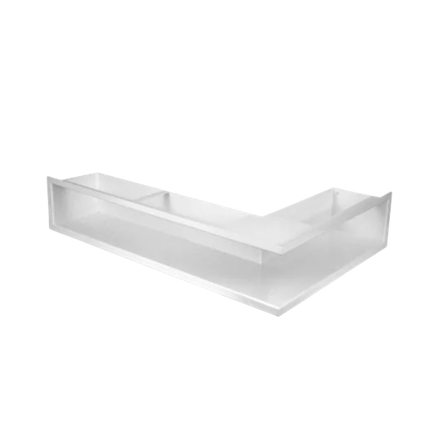 Grille de ventilation d'angle SLE-12x60x40 droite blanche