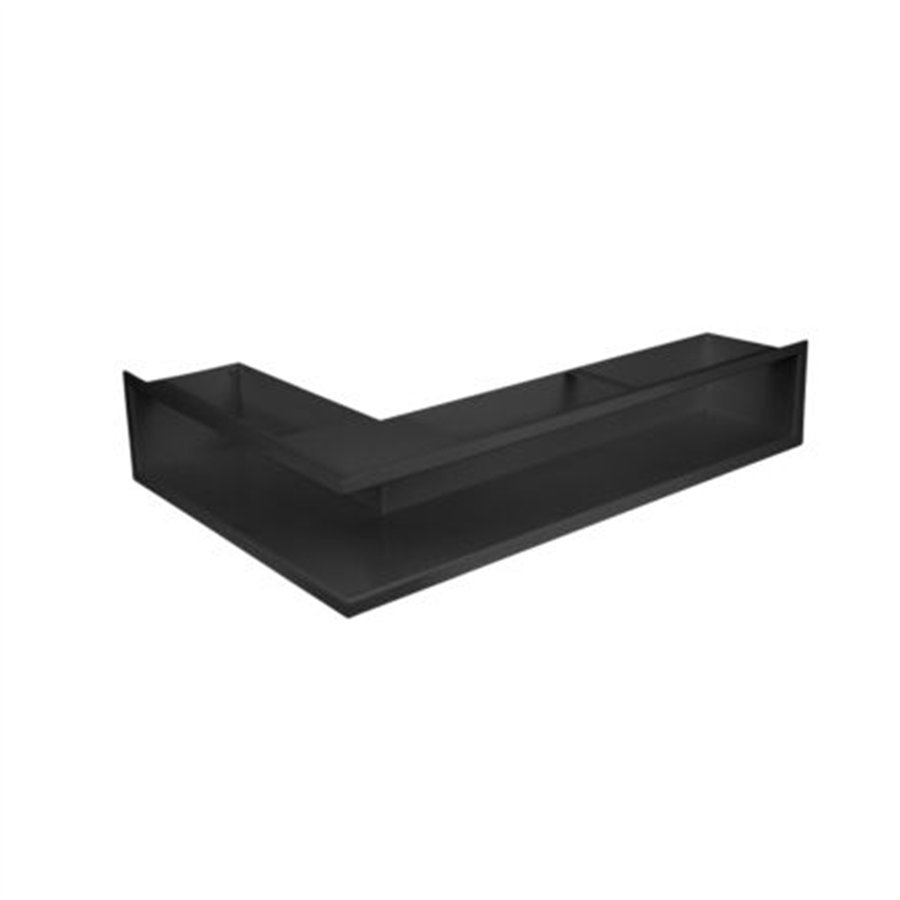 Grille de ventilation d'angle SLE-12x60x40 gauche noire
