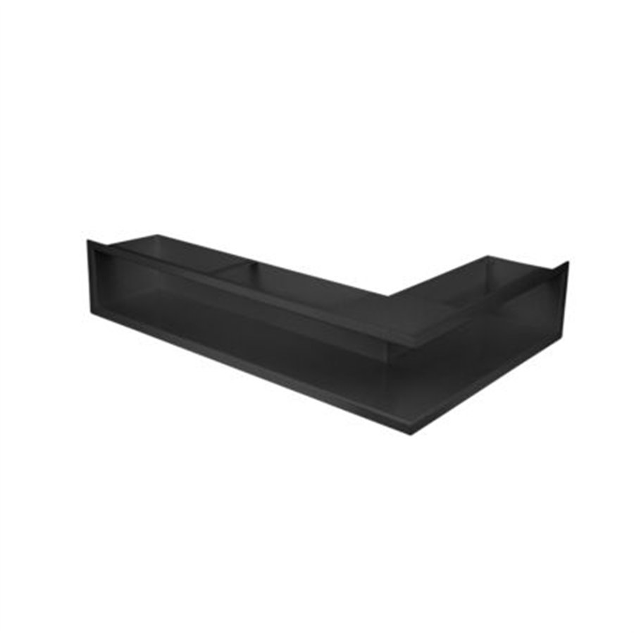 Grille de ventilation d'angle SLE-12x80x45 droite noire