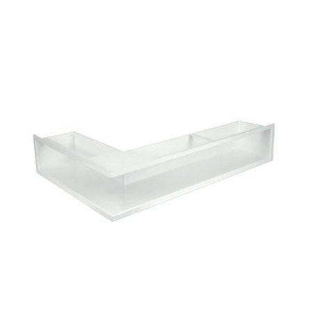 Grille de ventilation d'angle SLE-12x80x45 droite blanche