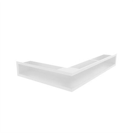 Grille de ventilation d'angle SLE-6x60x40 gauche blanche