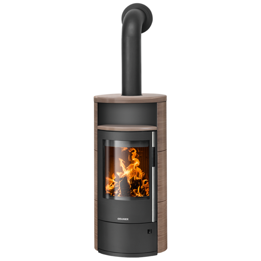 Poêle à bois POLAR NEO 6 Porte Fonte Noire    et  Habillage Céramique Grappa