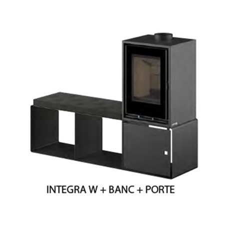 Porte pour banc de poêle à bois Paterno Integra W