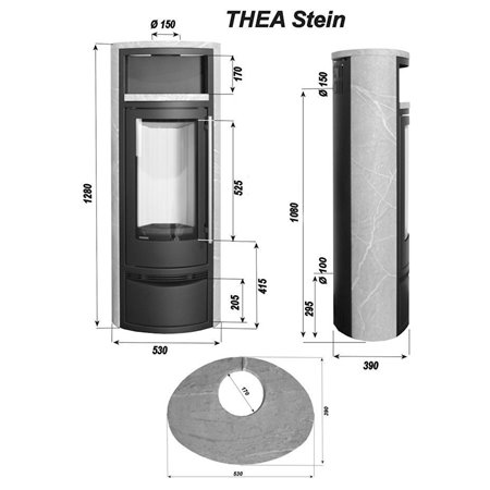 Poêle à bois Skanderborg THEA Stéatite