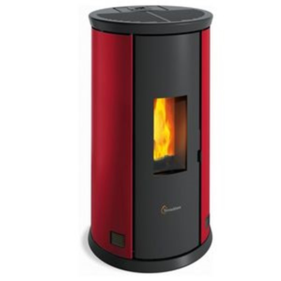 Poêle à pellet canalisable étanche Termovana FANCY 12 Rouge