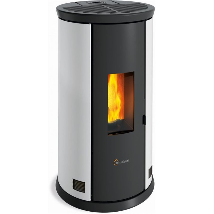 Poêle à pellet canalisable étanche Termovana FANCY 12 Blanc