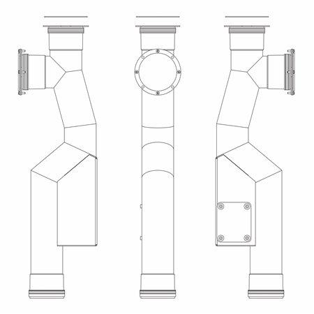 Kit sortie arrière haute ou supérieure pour poêle à pellet Paterno Stretta