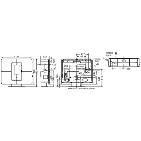 Poêle à pellets hydro SlimQuadro Idra Grès blanc mat