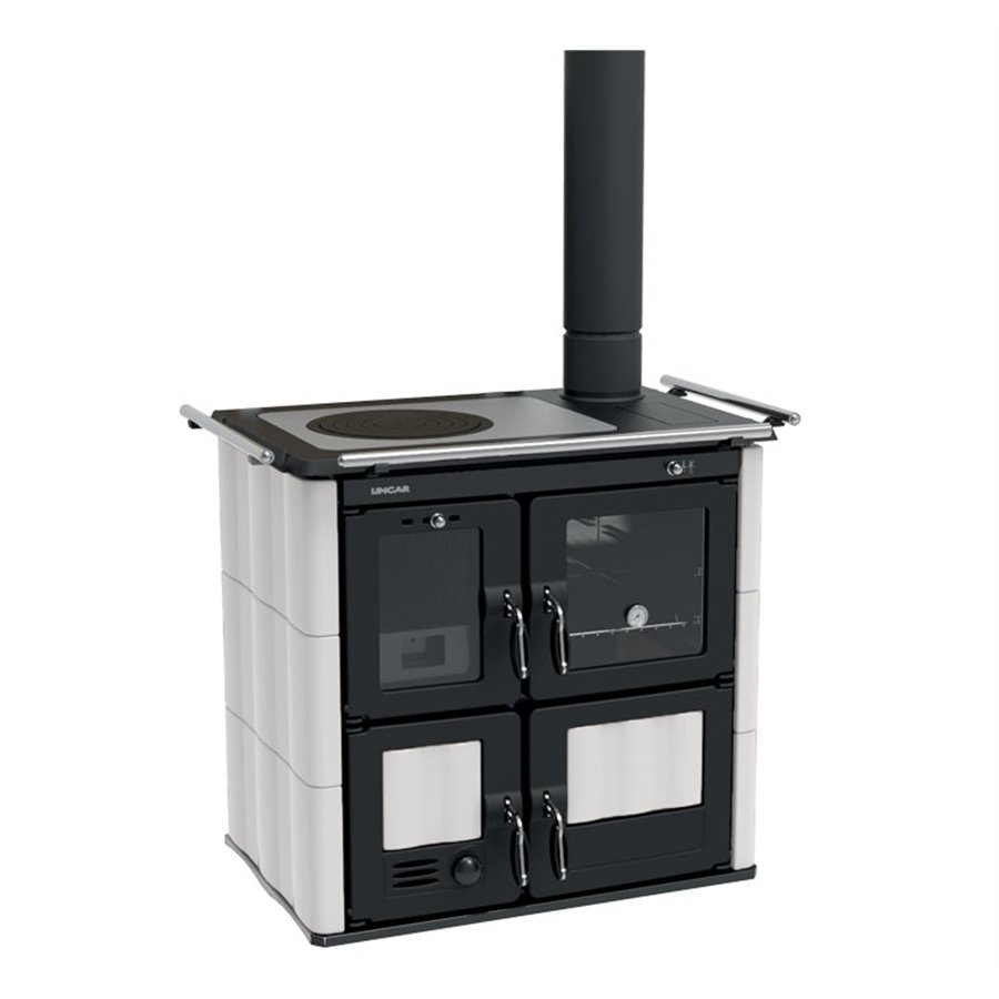 Cuisinière à bois Lincar Bea 702A GL Céramique blanc