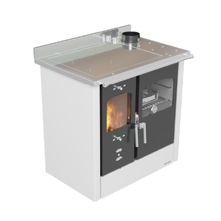 Cuisinière à bois Lincar Omega blanc