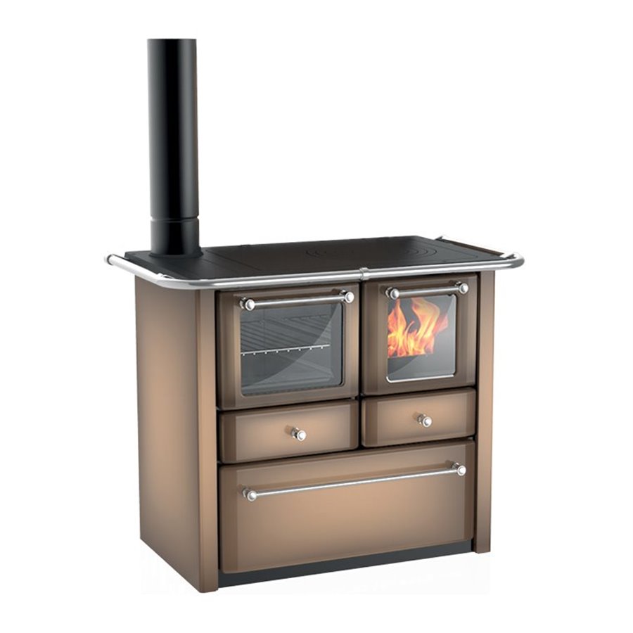 Cuisinière à bois Lincar Gaia 149A V SX cappuccino