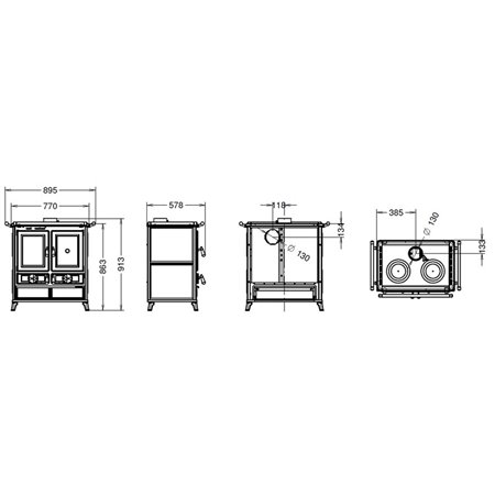 Cuisinière à bois Thermorossi Violetta Evo Stone pierre ollaire