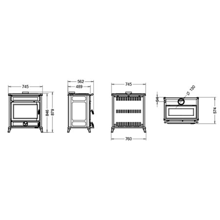 Poêle cuisinière à bois Thermorossi Agora