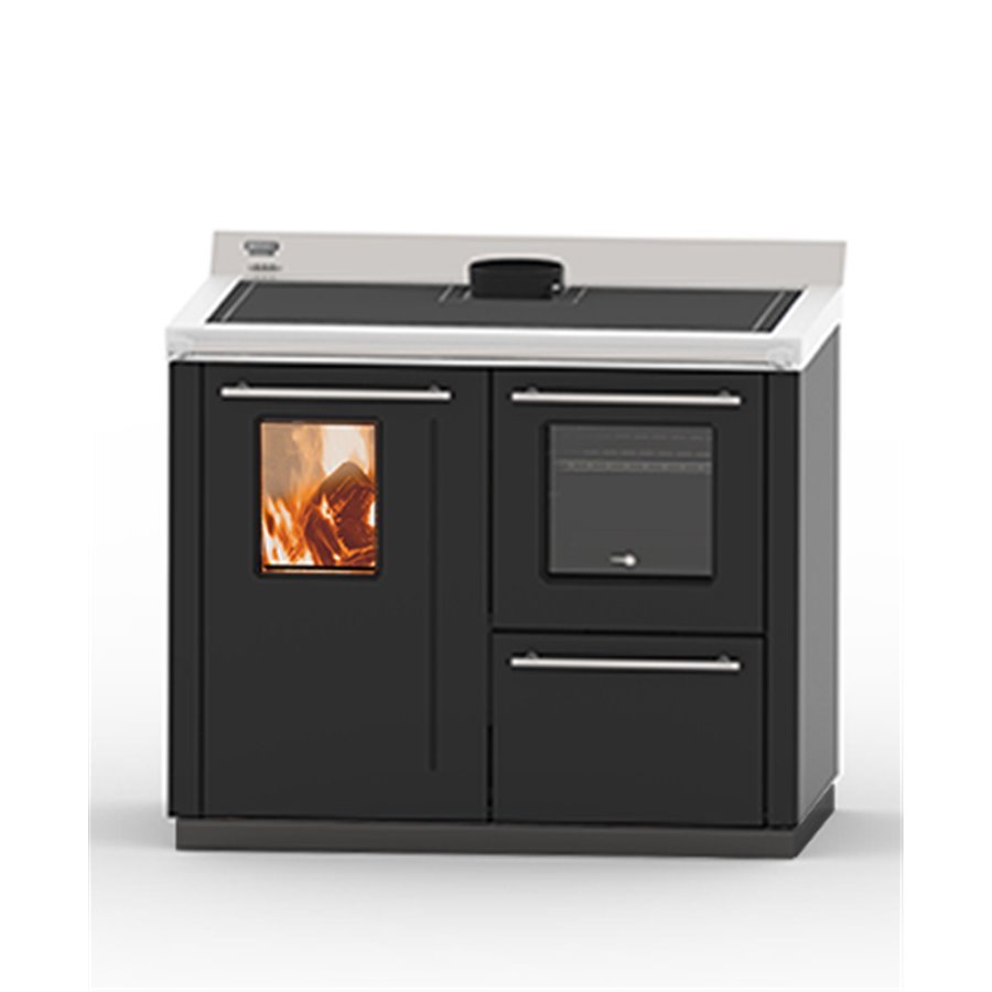 Cuisinière à bois hydro Bosky F30 Square EVO5 Gris